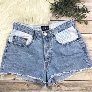 Vintage GAP High Waist Patchwork Cutoff Shorts